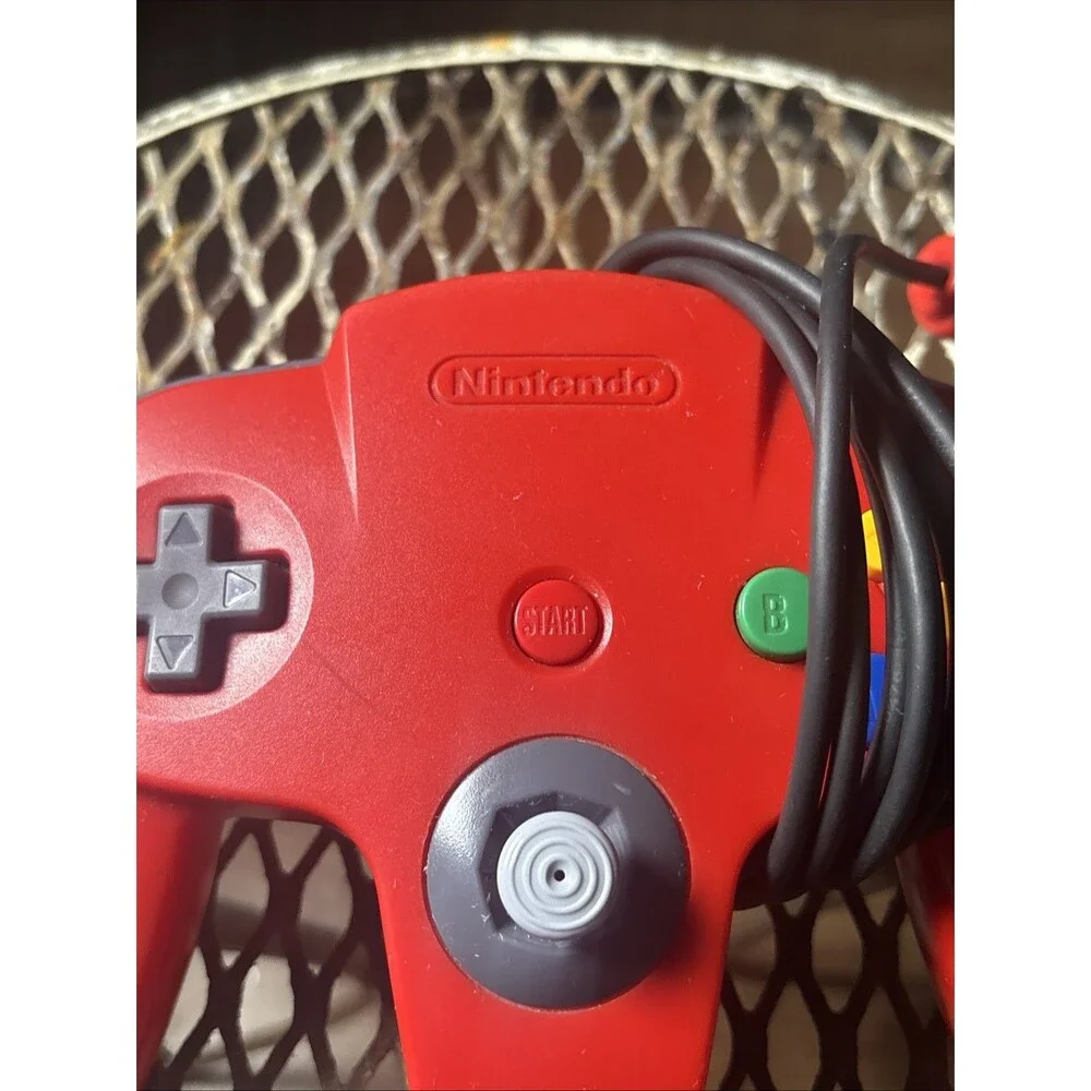 Official OEM Nintendo 64 N64 Red Video Game Clean Working Controller NUS-005